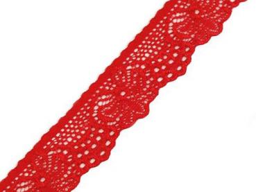 Wäschespitze elastisch Breite 30 mm Rot